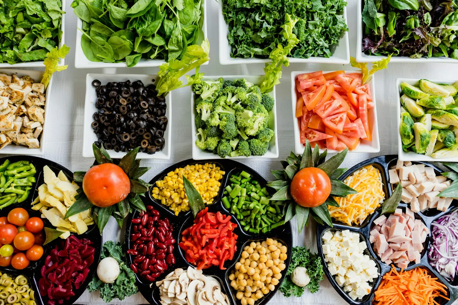 Cibo sano e colorato — cucina mediterranea